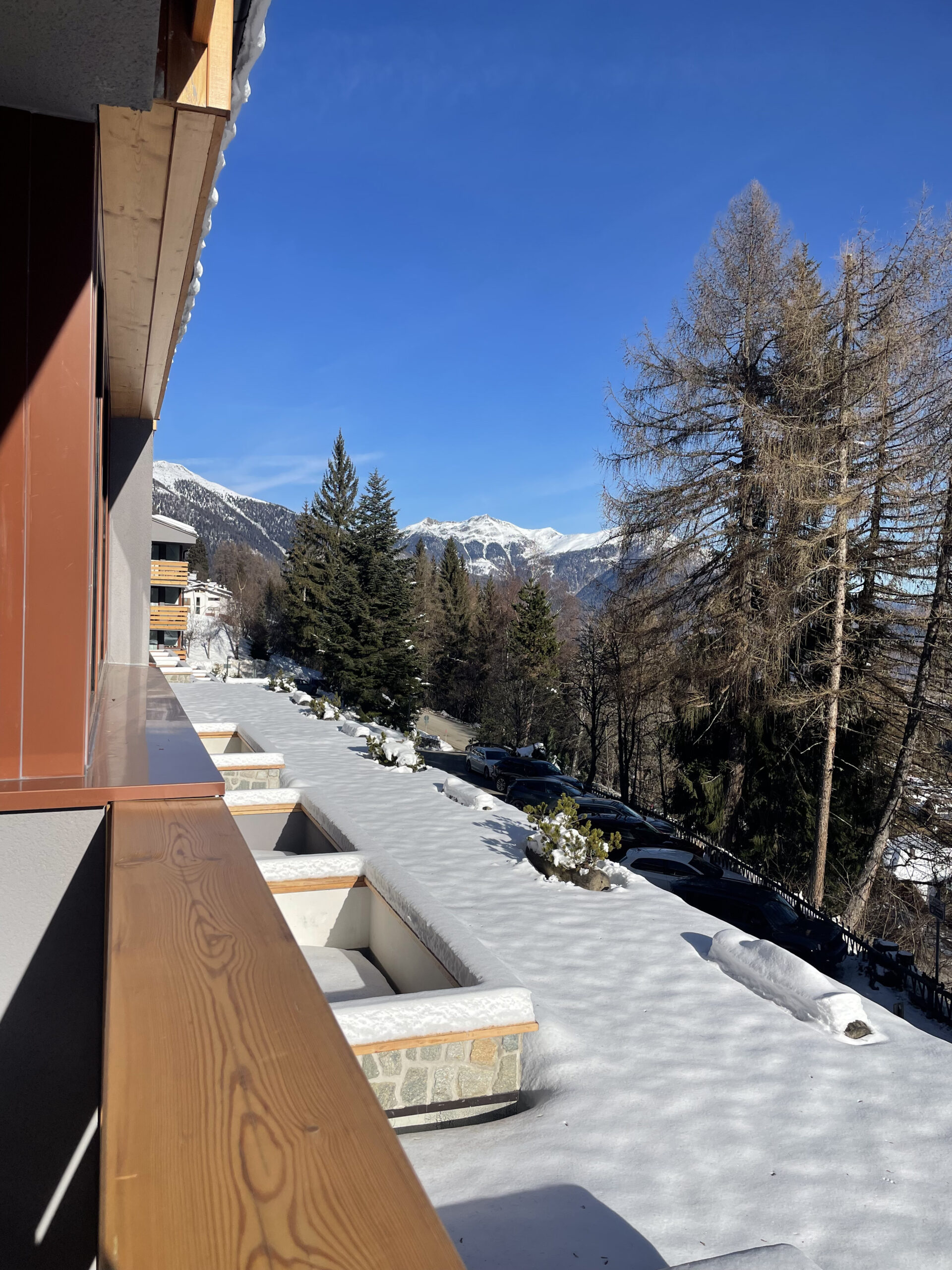 Appartamento Larici Belvedere in inverno con la neve